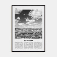 Stuttgart Travel B&W Poster