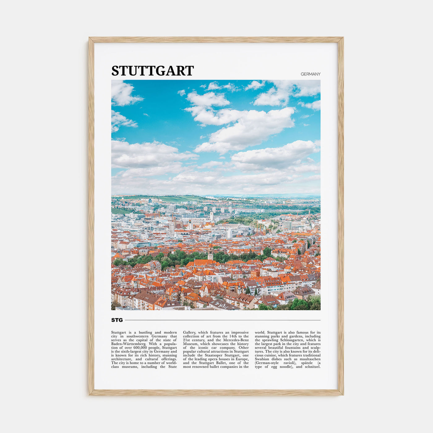 Stuttgart Travel Color Poster