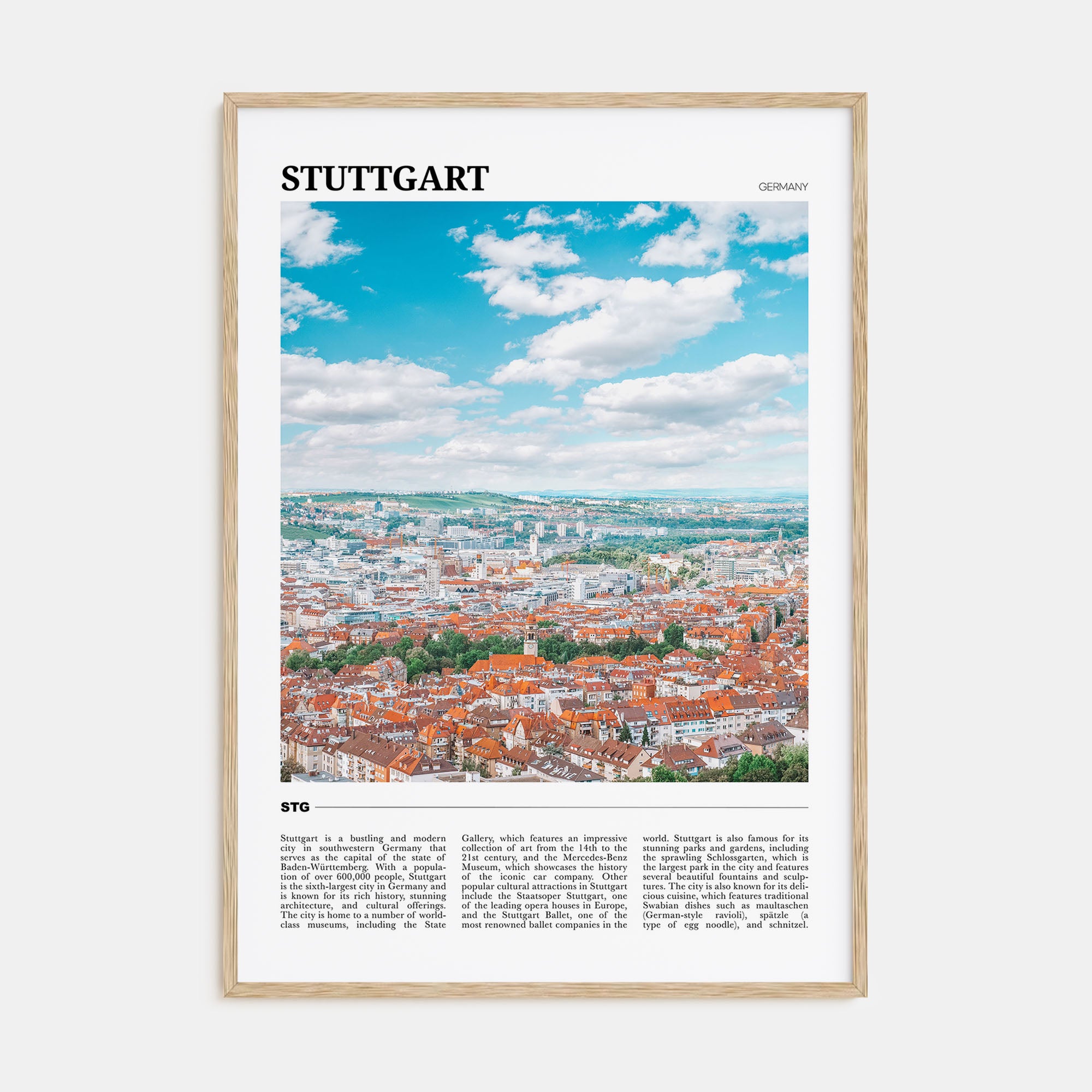 Stuttgart Travel Color Poster
