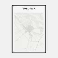 Subotica Map Portrait Poster