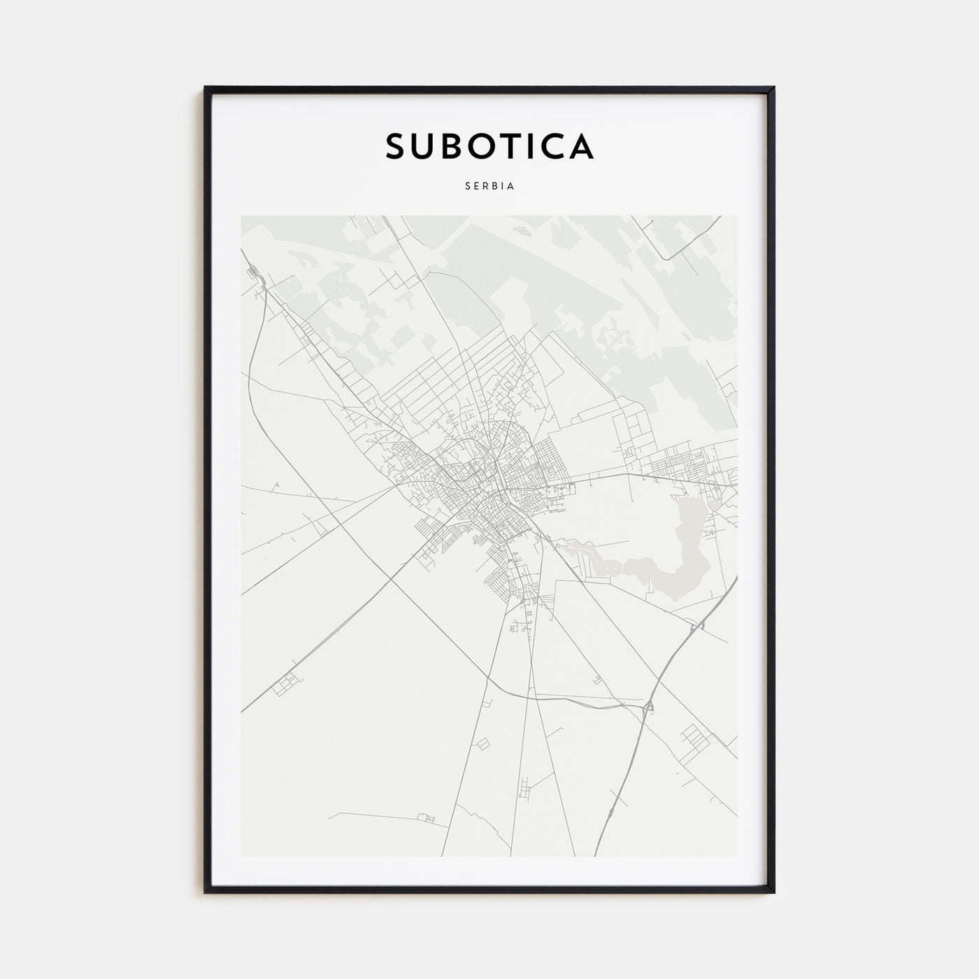 Subotica Map Portrait Poster