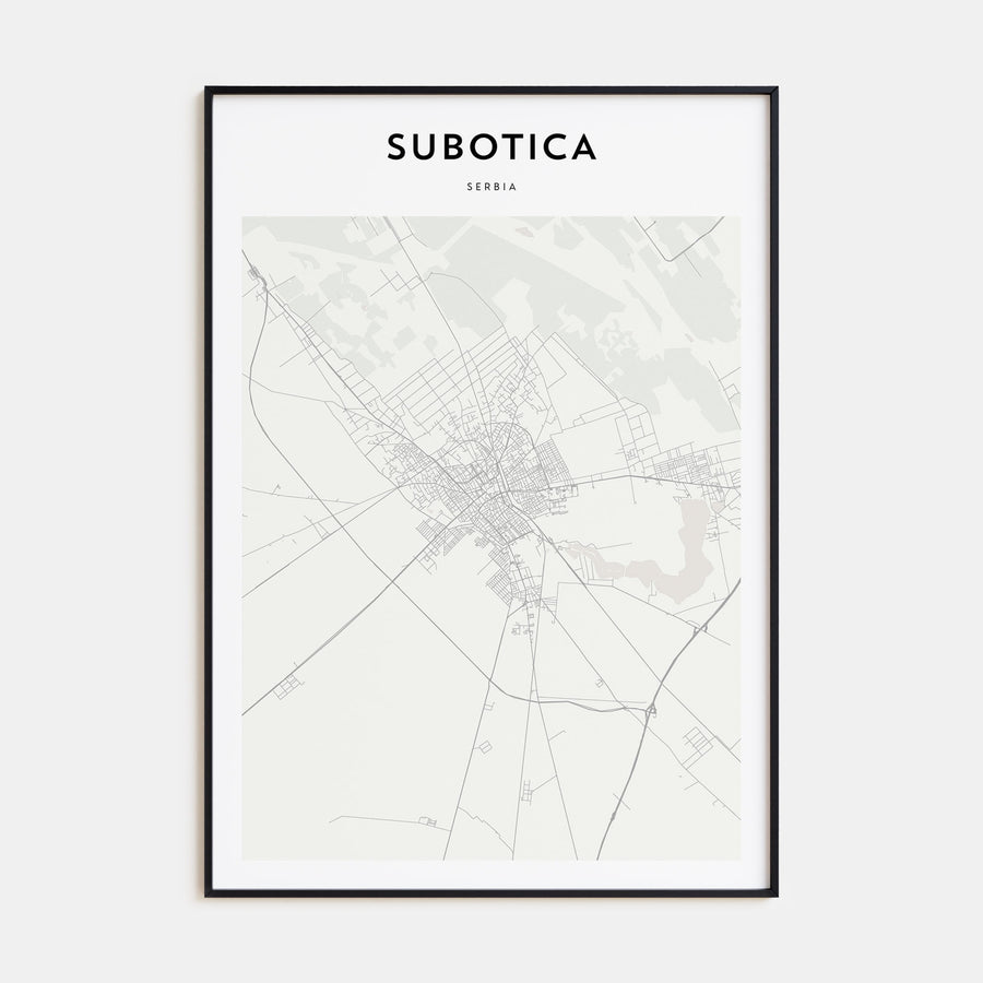 Subotica Map Portrait Poster
