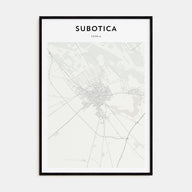 Subotica Map Portrait Poster