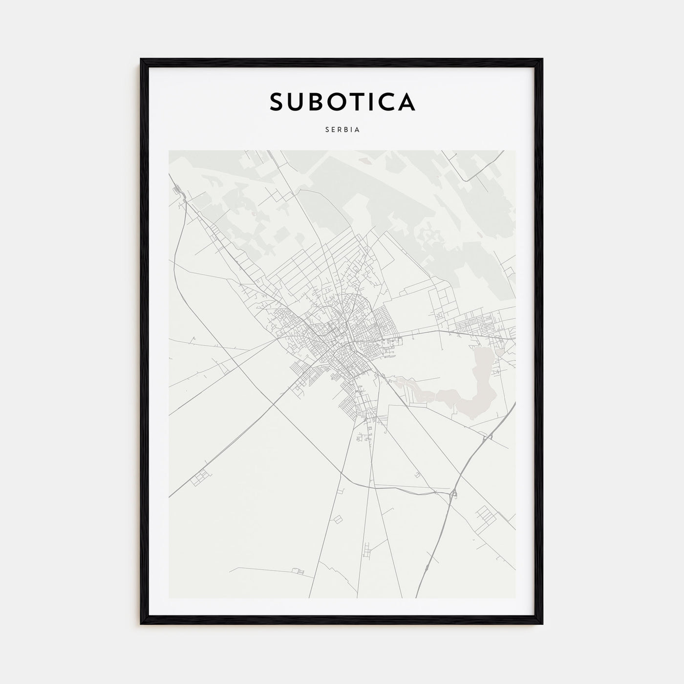 Subotica Map Portrait Poster