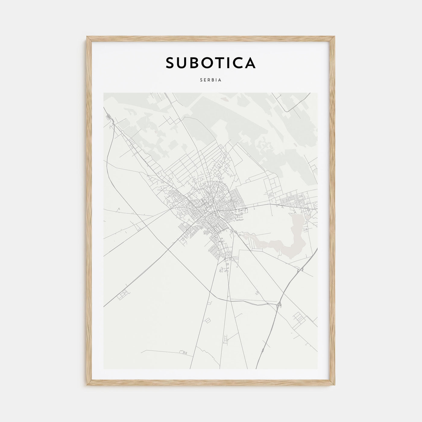 Subotica Map Portrait Poster
