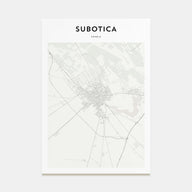 Subotica Map Portrait Poster