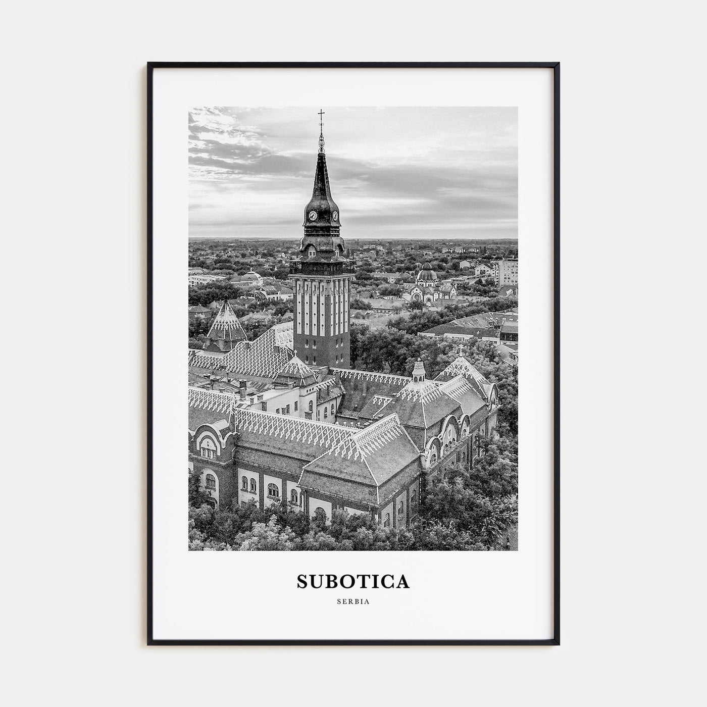 Subotica Portrait B&W Poster