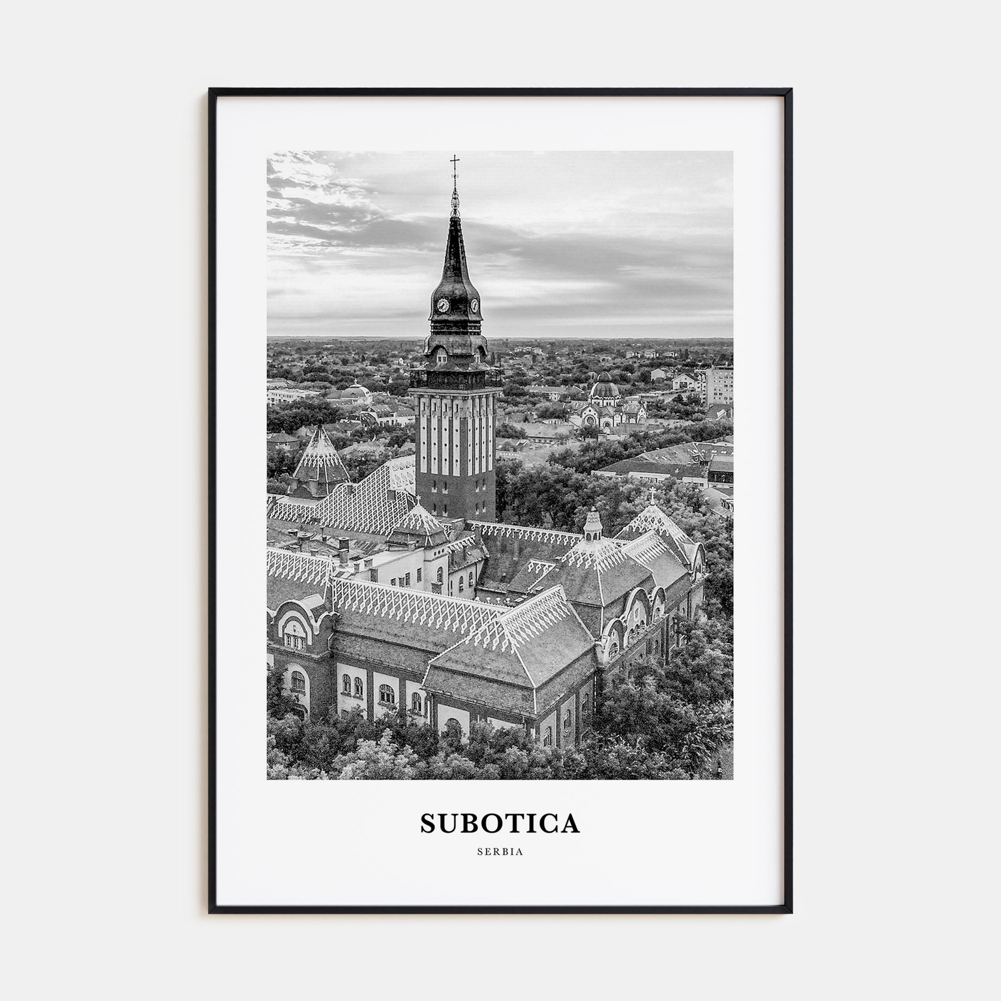 Subotica Portrait B&W Poster