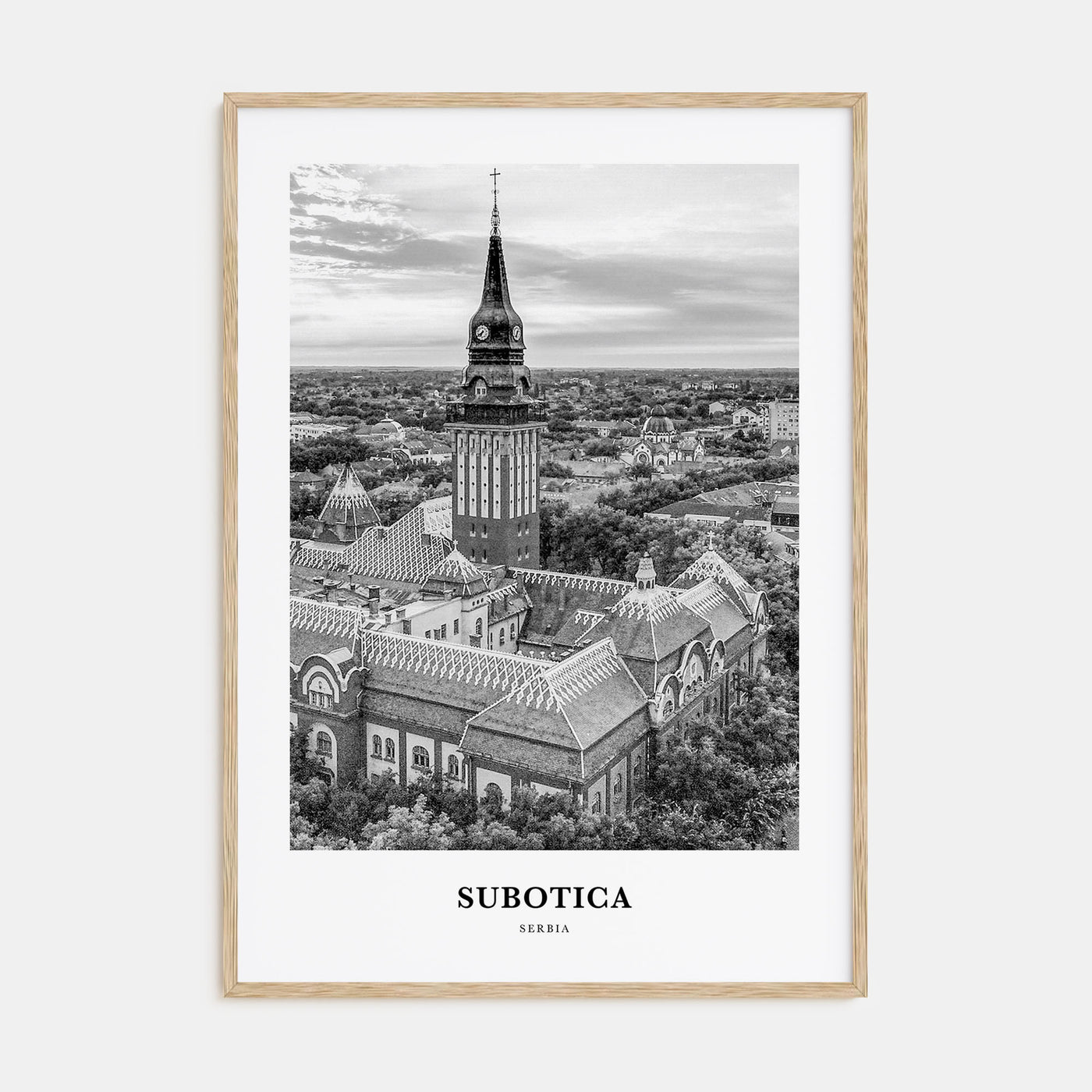 Subotica Portrait B&W Poster
