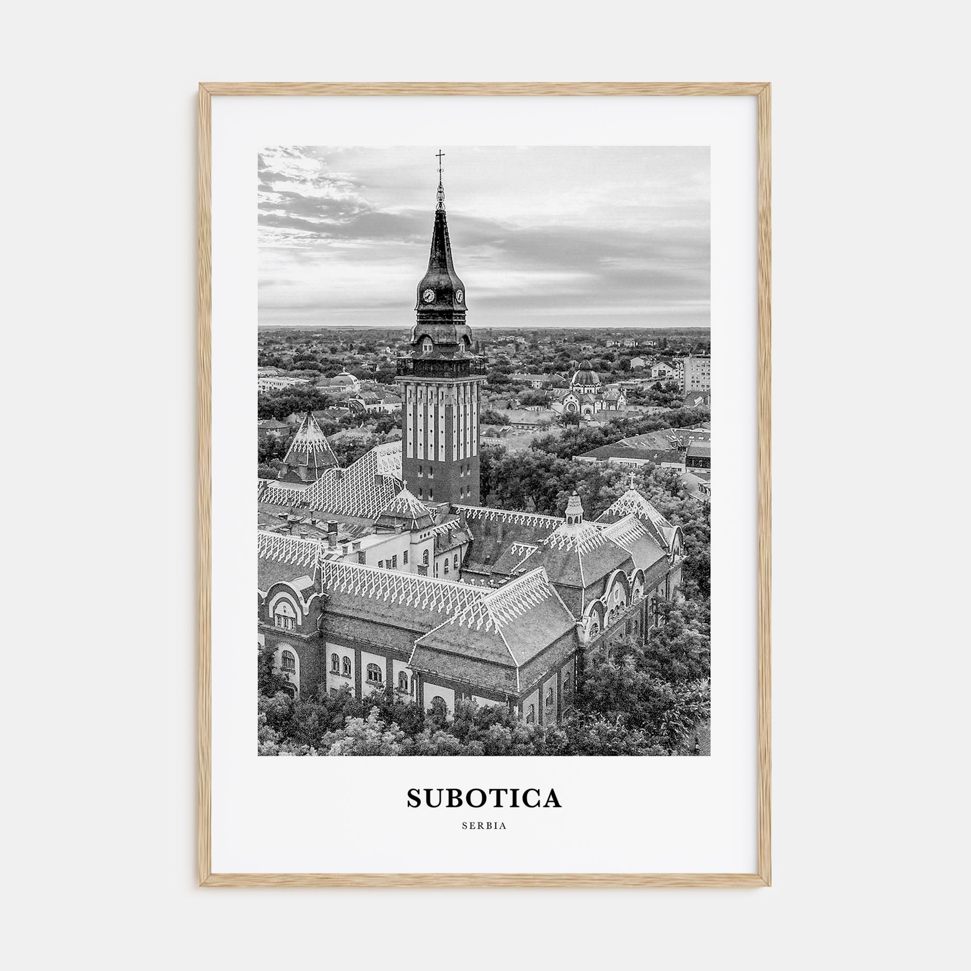 Subotica Portrait B&W Poster
