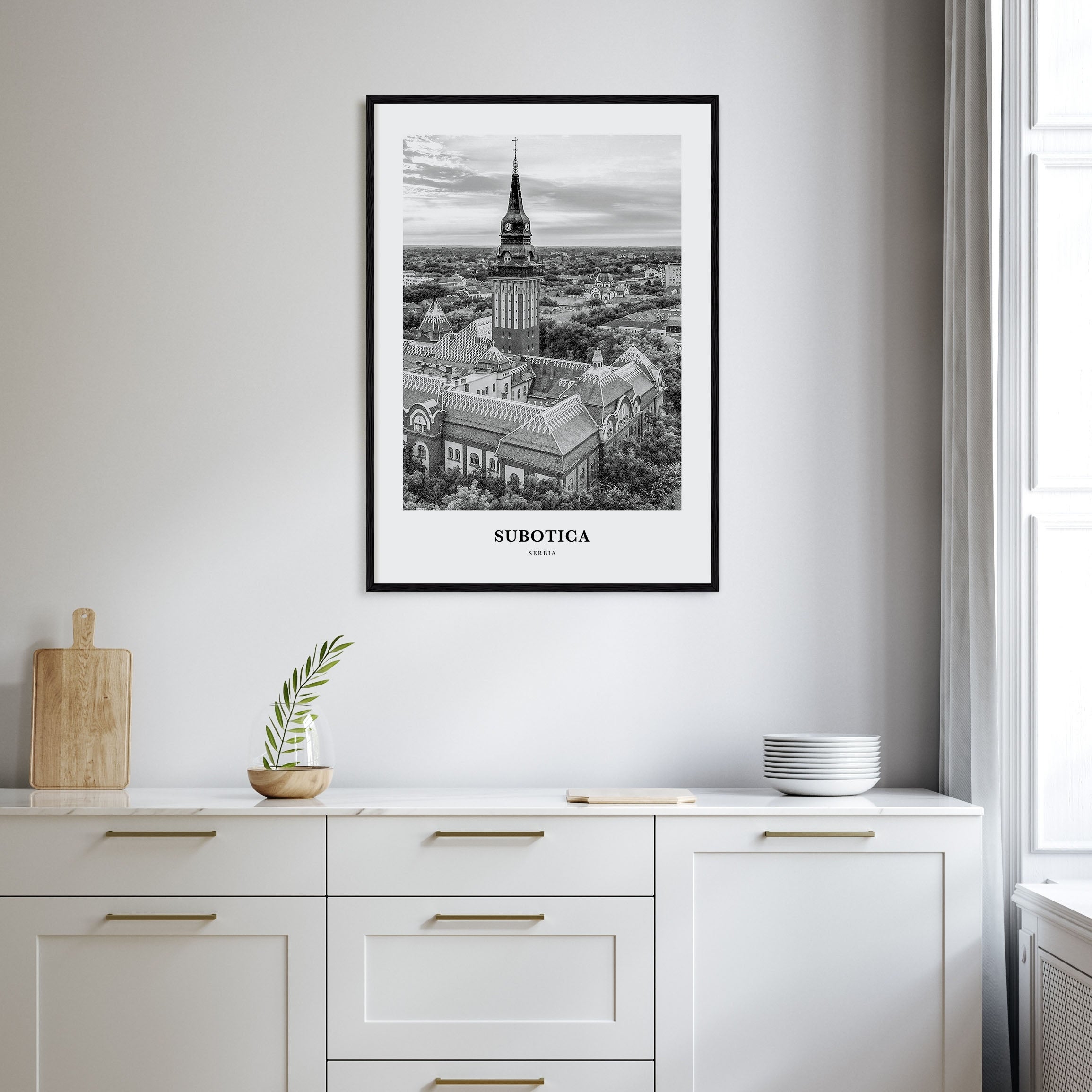 Subotica Portrait B&W Poster