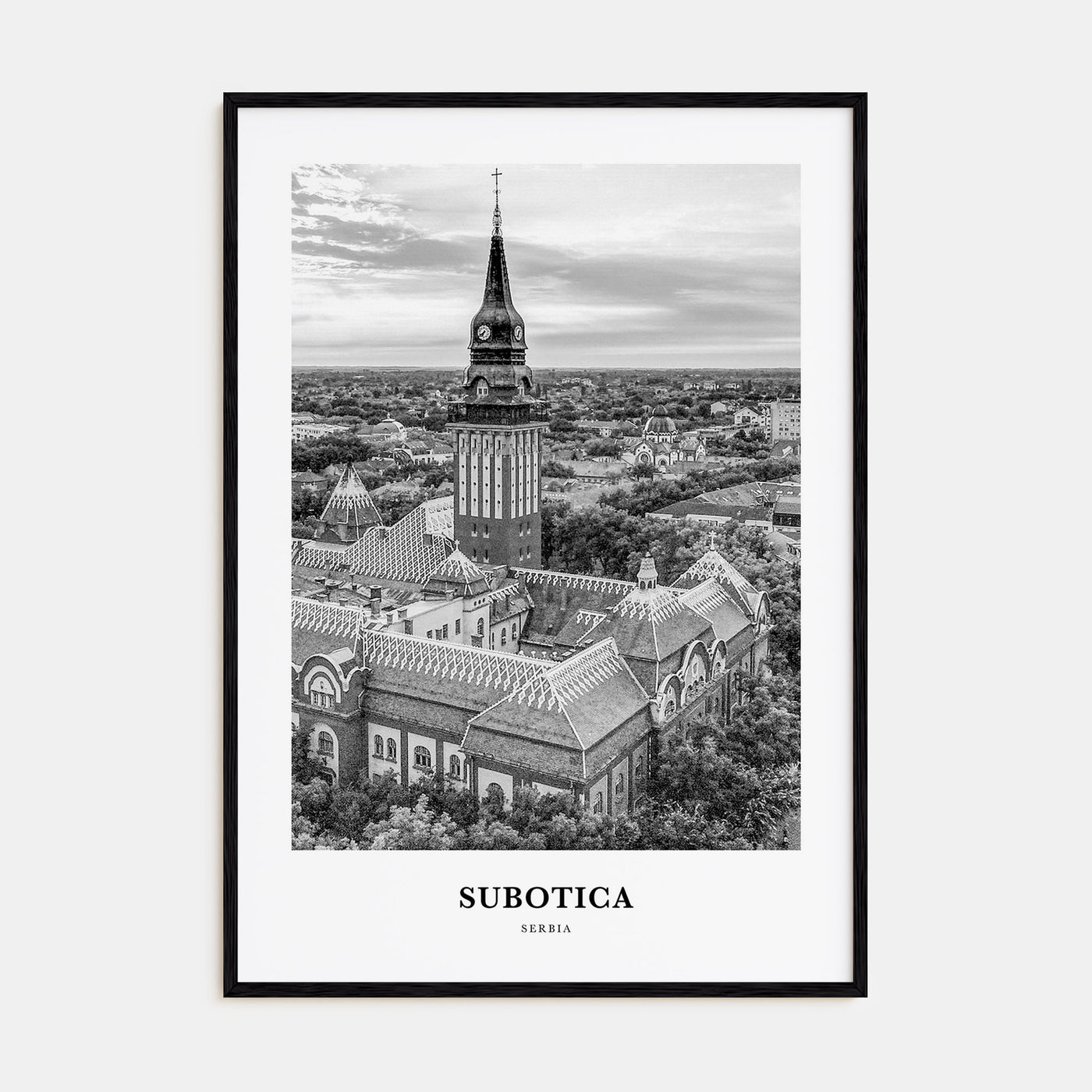 Subotica Portrait B&W Poster