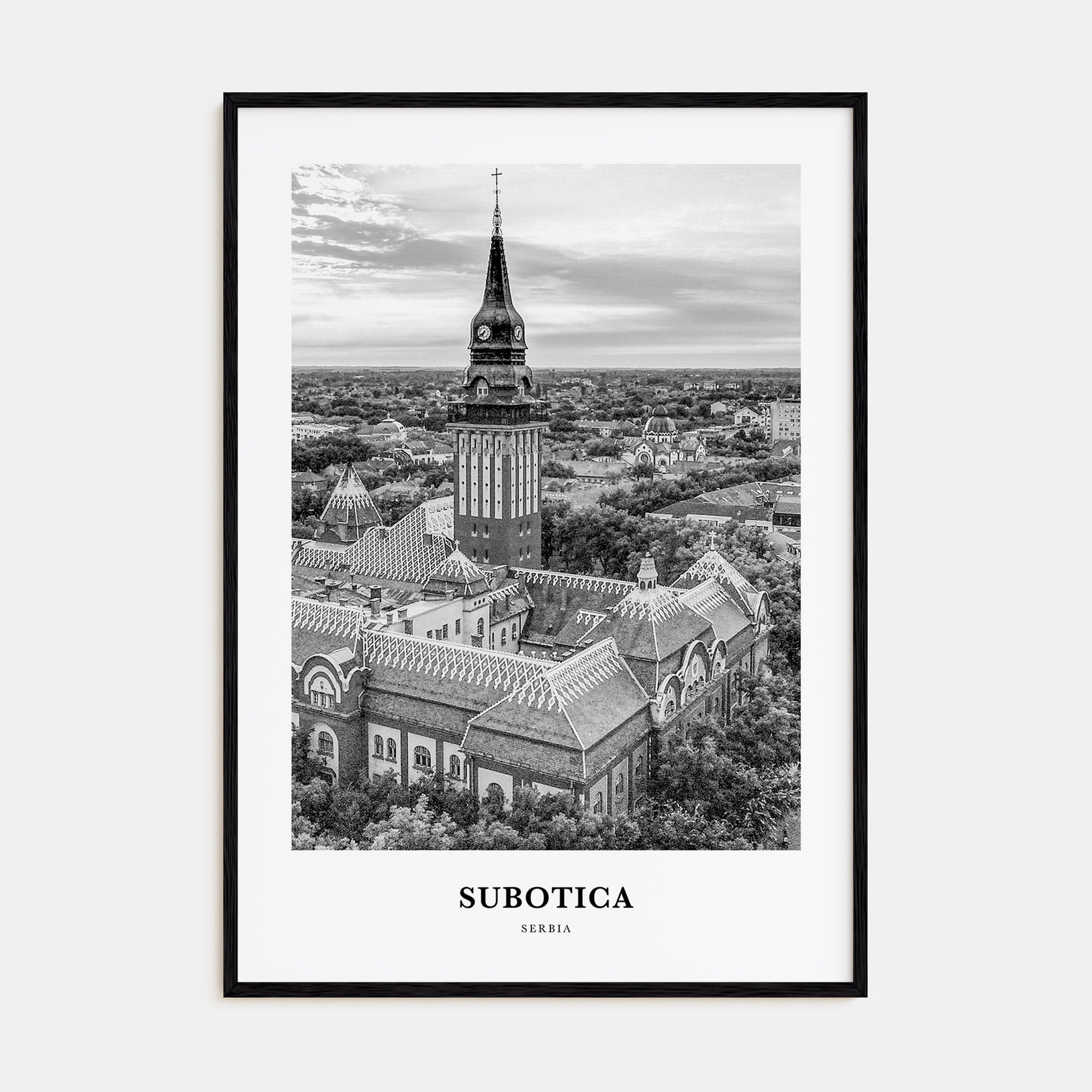 Subotica Portrait B&W Poster