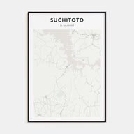 Suchitoto Map Portrait Poster