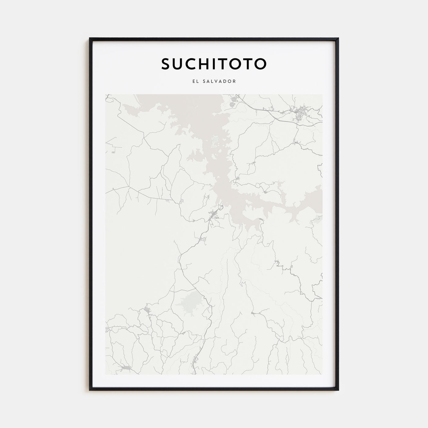 Suchitoto Map Portrait Poster