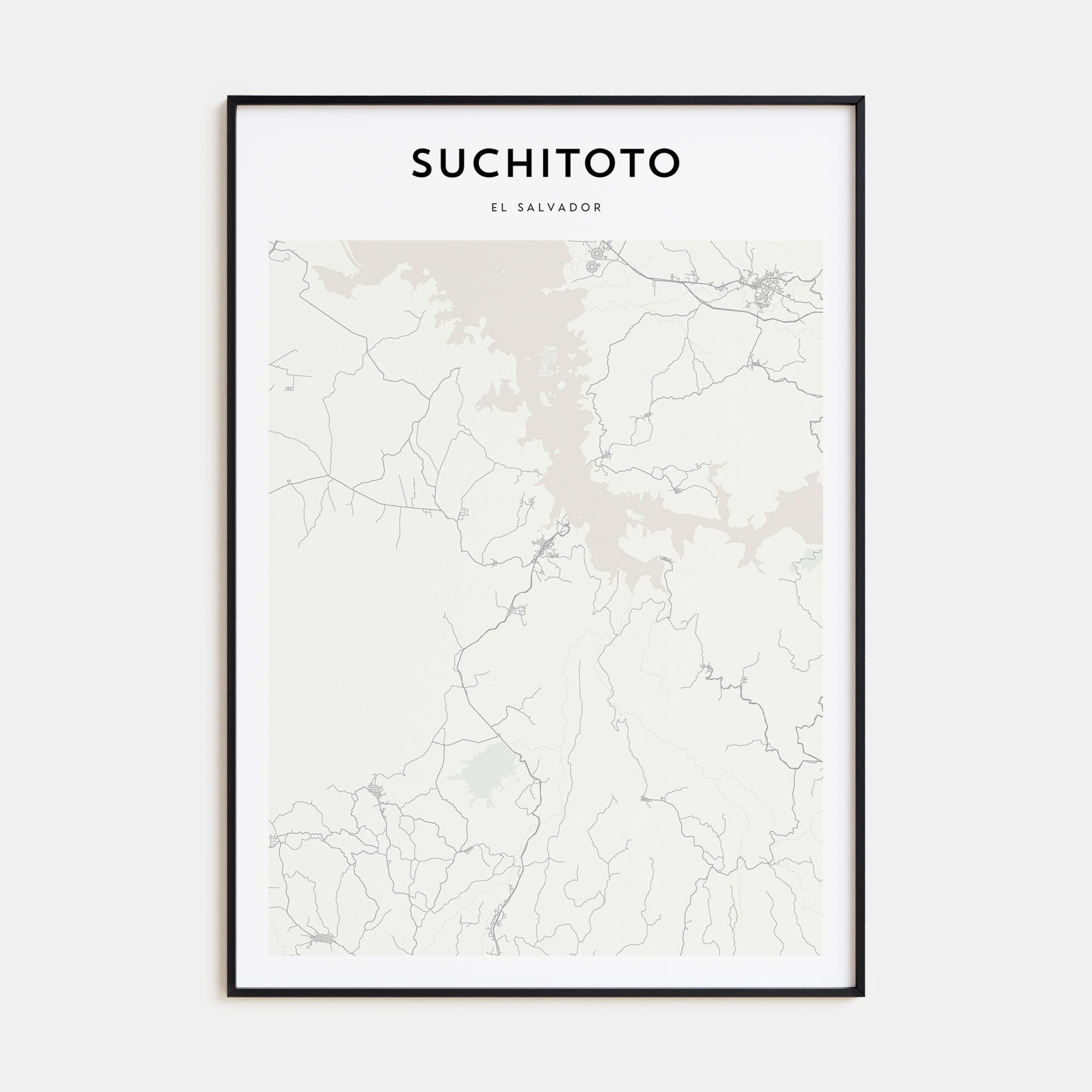 Suchitoto Map Portrait Poster