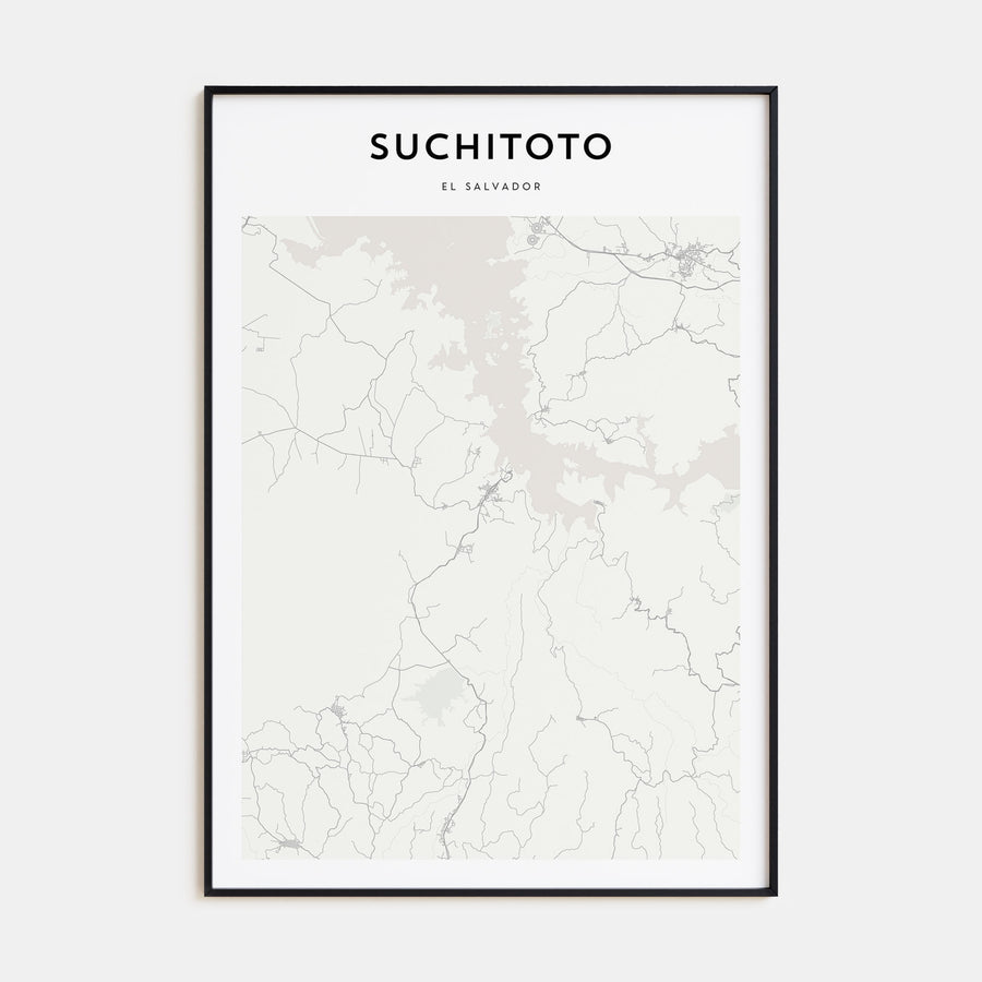 Suchitoto Map Portrait Poster