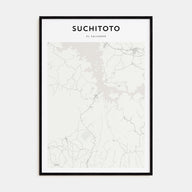 Suchitoto Map Portrait Poster