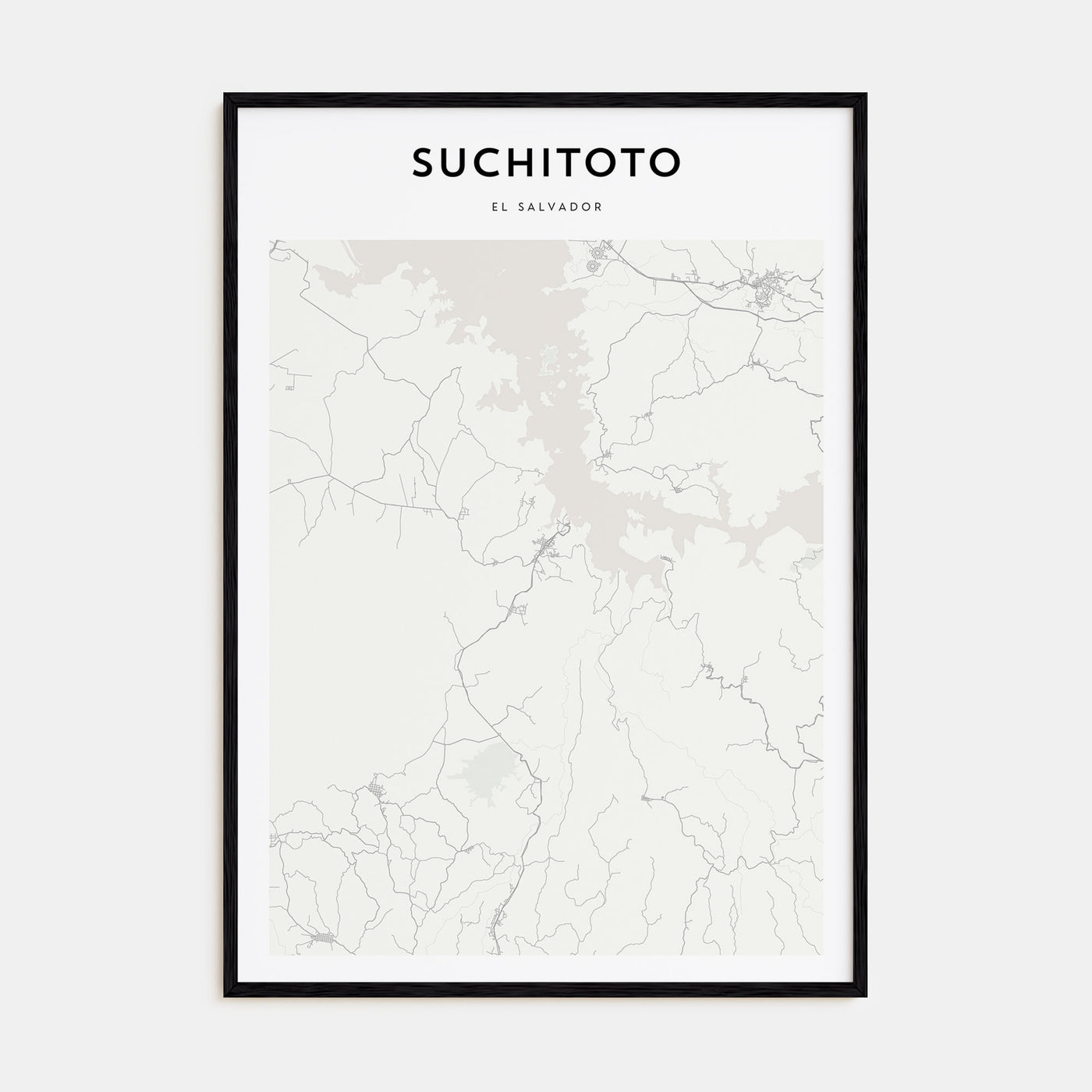 Suchitoto Map Portrait Poster