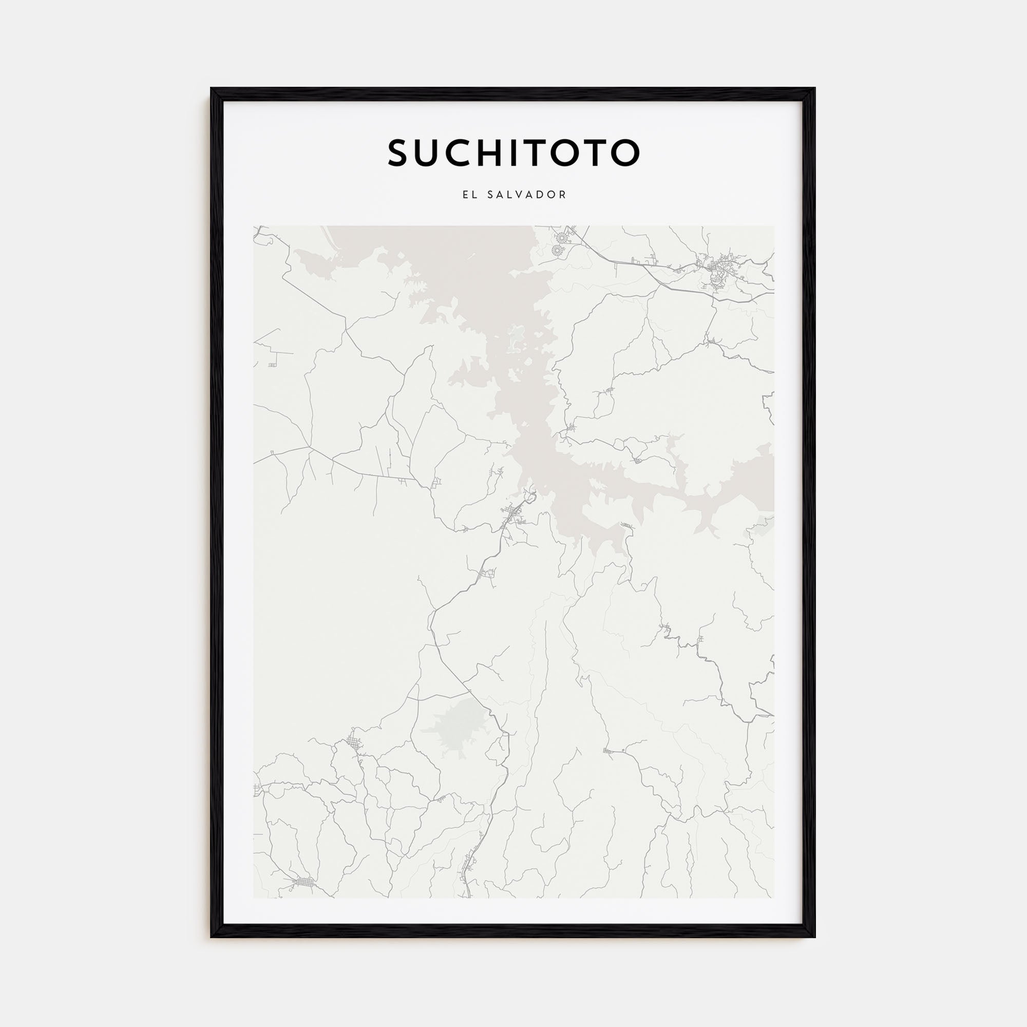 Suchitoto Map Portrait Poster