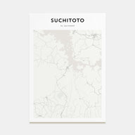 Suchitoto Map Portrait Poster