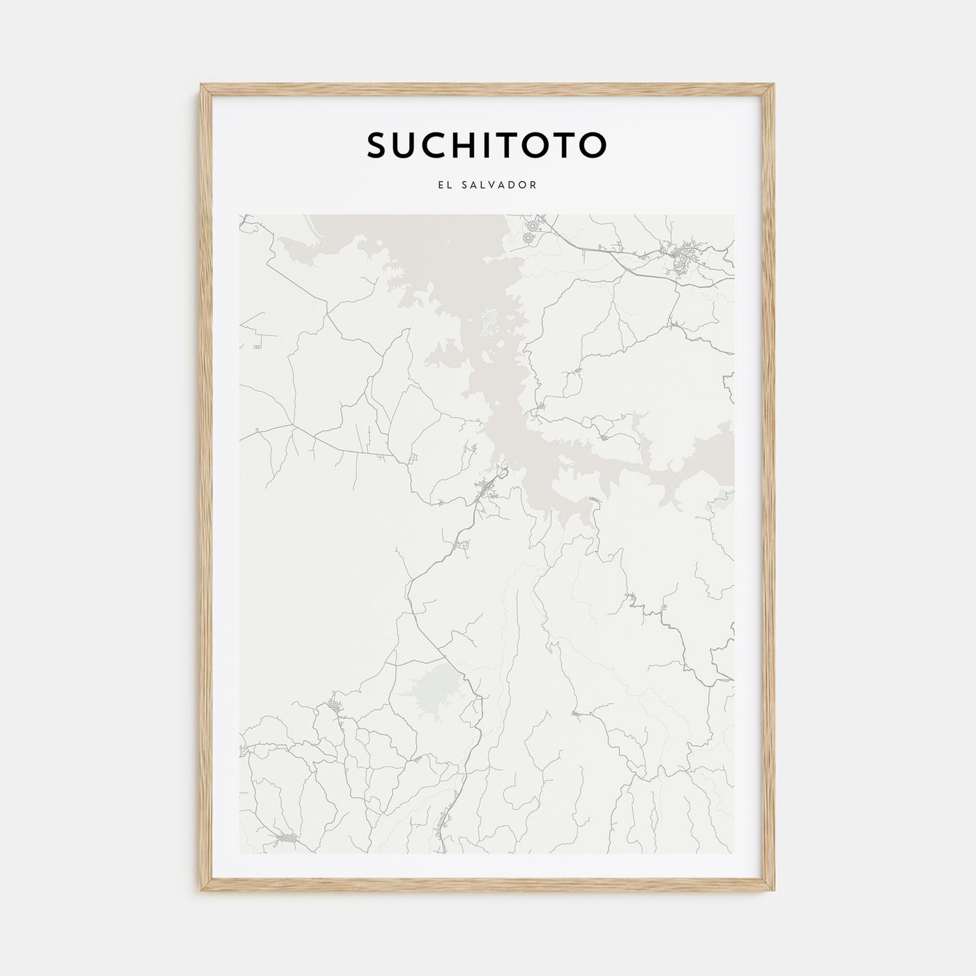 Suchitoto Map Portrait Poster