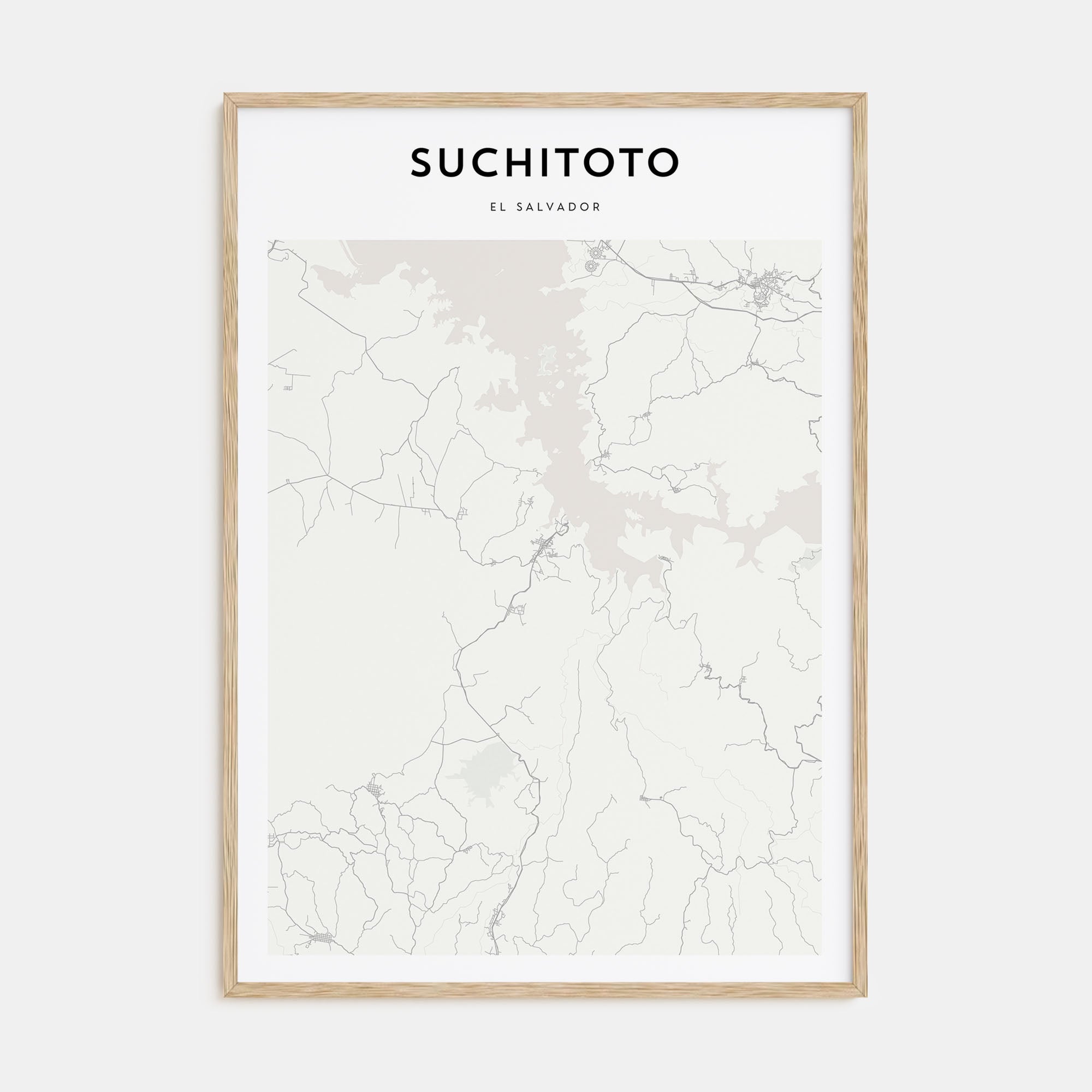 Suchitoto Map Portrait Poster