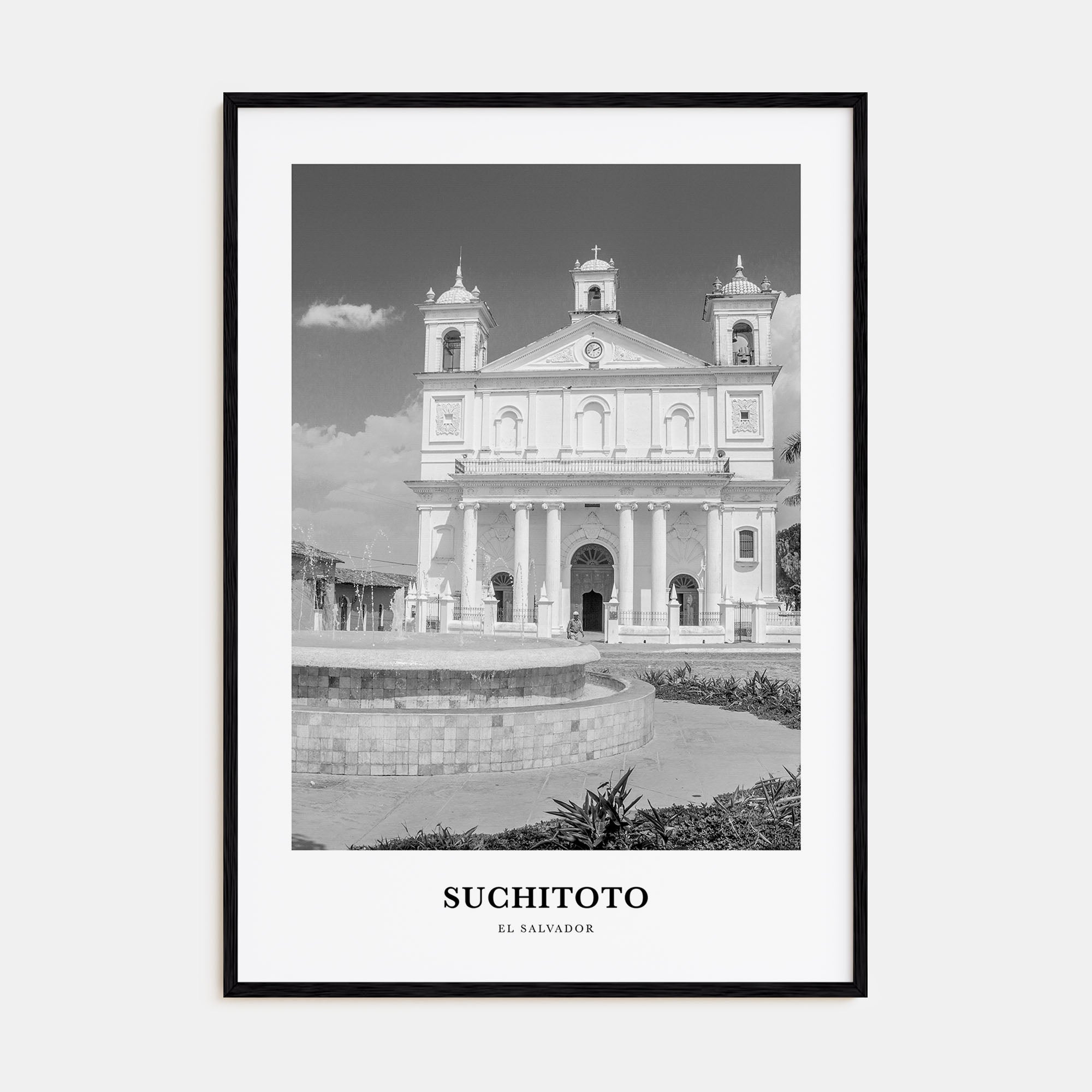 Suchitoto Portrait B&W Poster