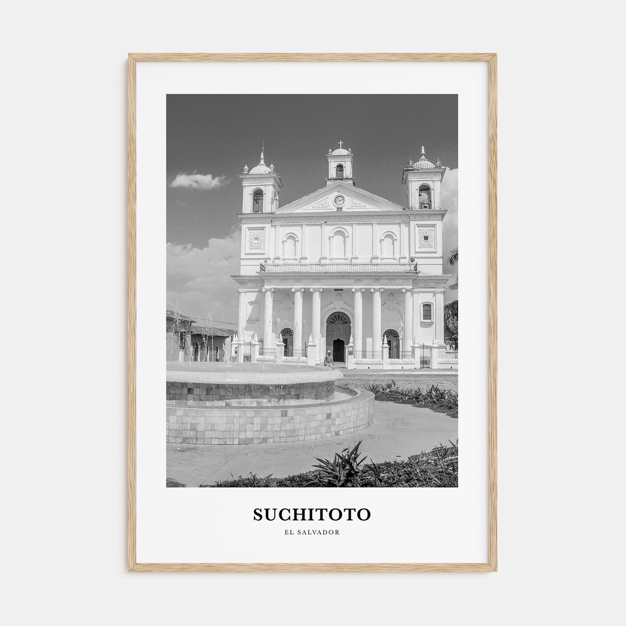 Suchitoto Portrait B&W Poster