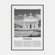 Suchitoto Travel B&W Poster