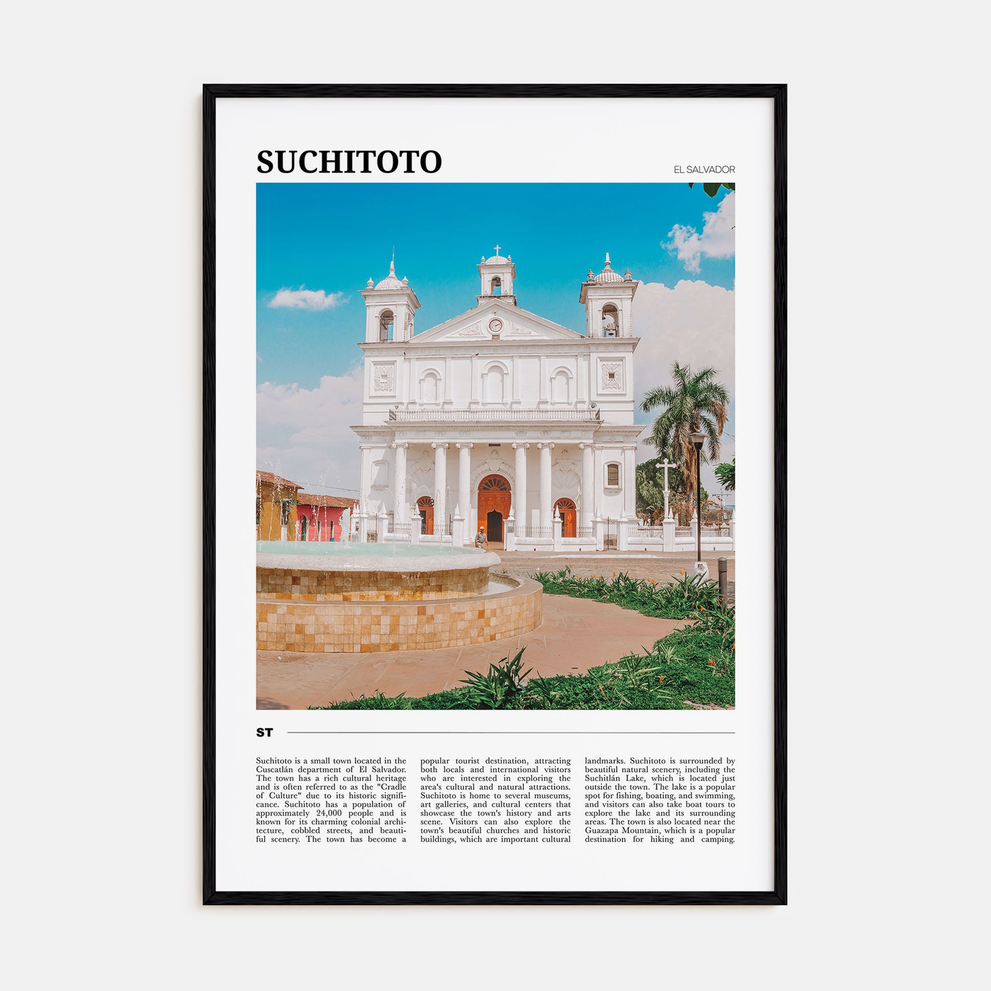 Suchitoto Travel Color Poster