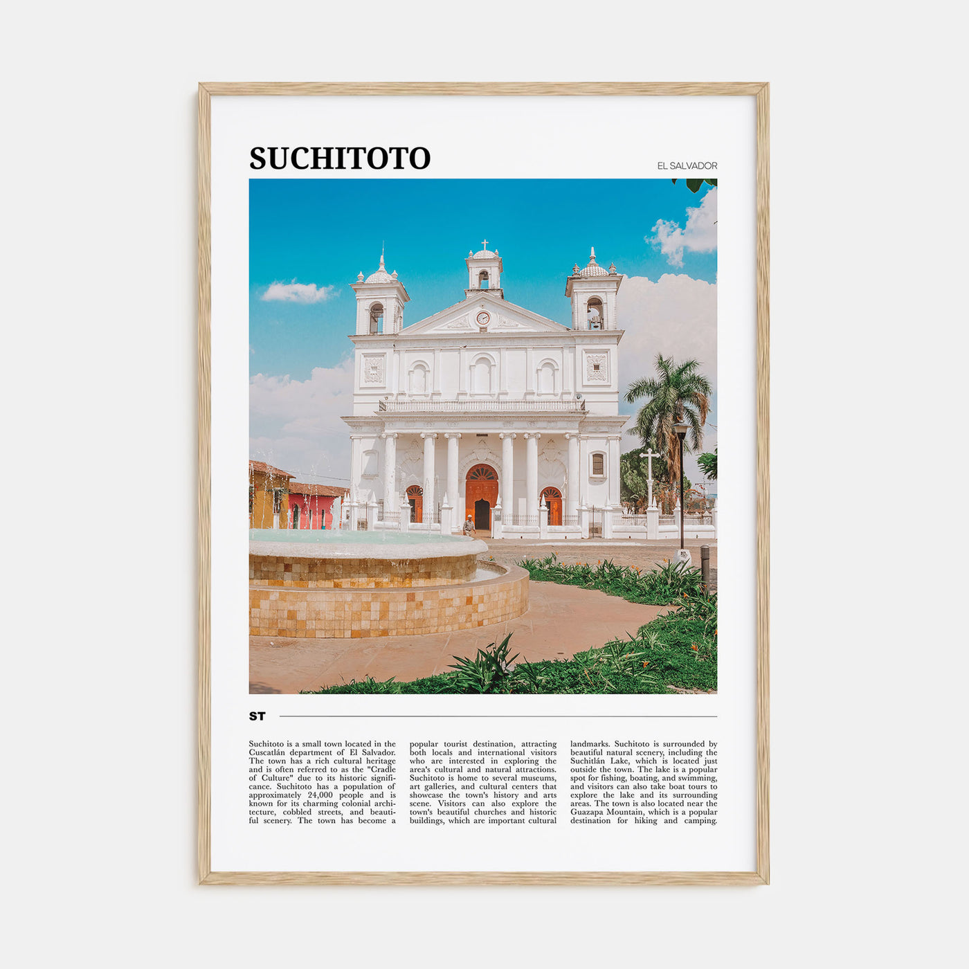 Suchitoto Travel Color Poster