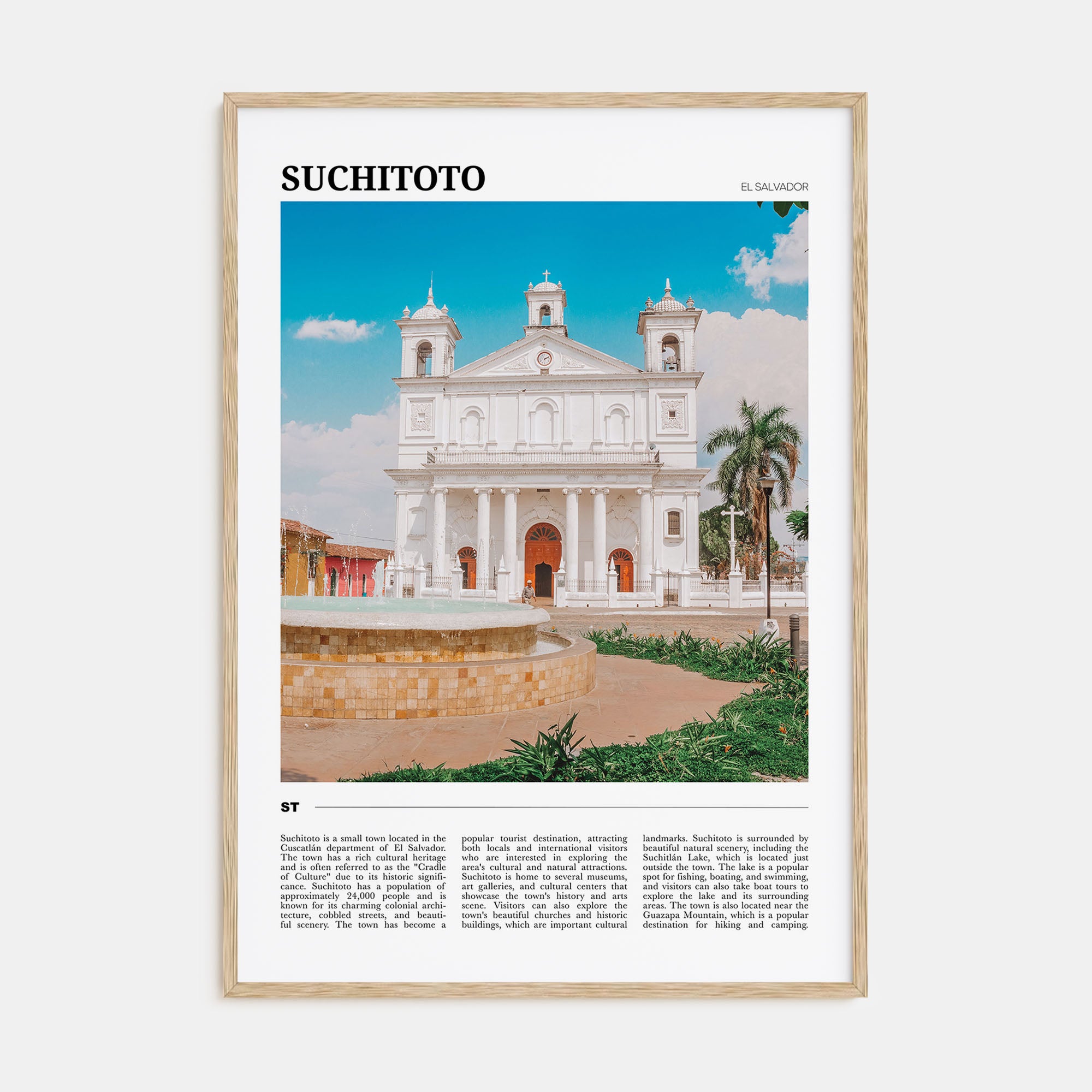 Suchitoto Travel Color Poster