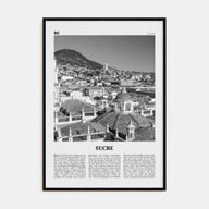 Sucre Travel B&W Poster