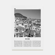 Sucre Travel B&W Poster