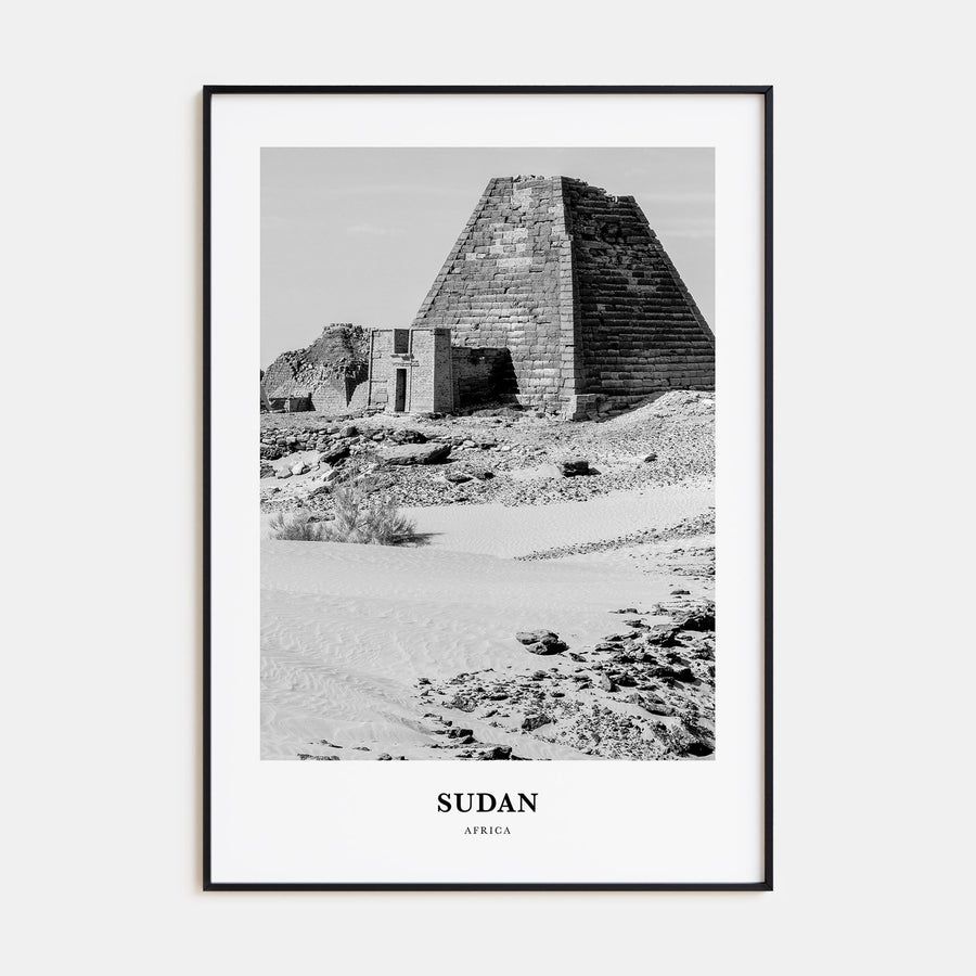 Sudan Portrait B&W Poster