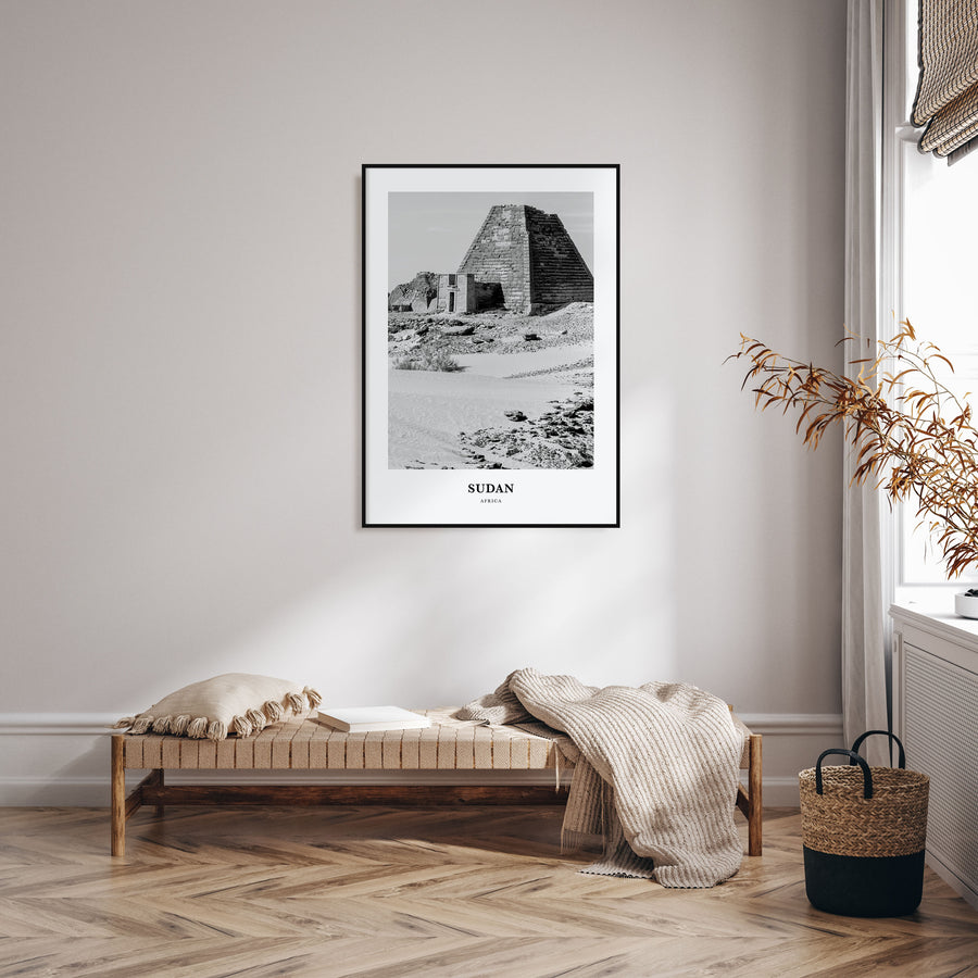 Sudan Portrait B&W Poster