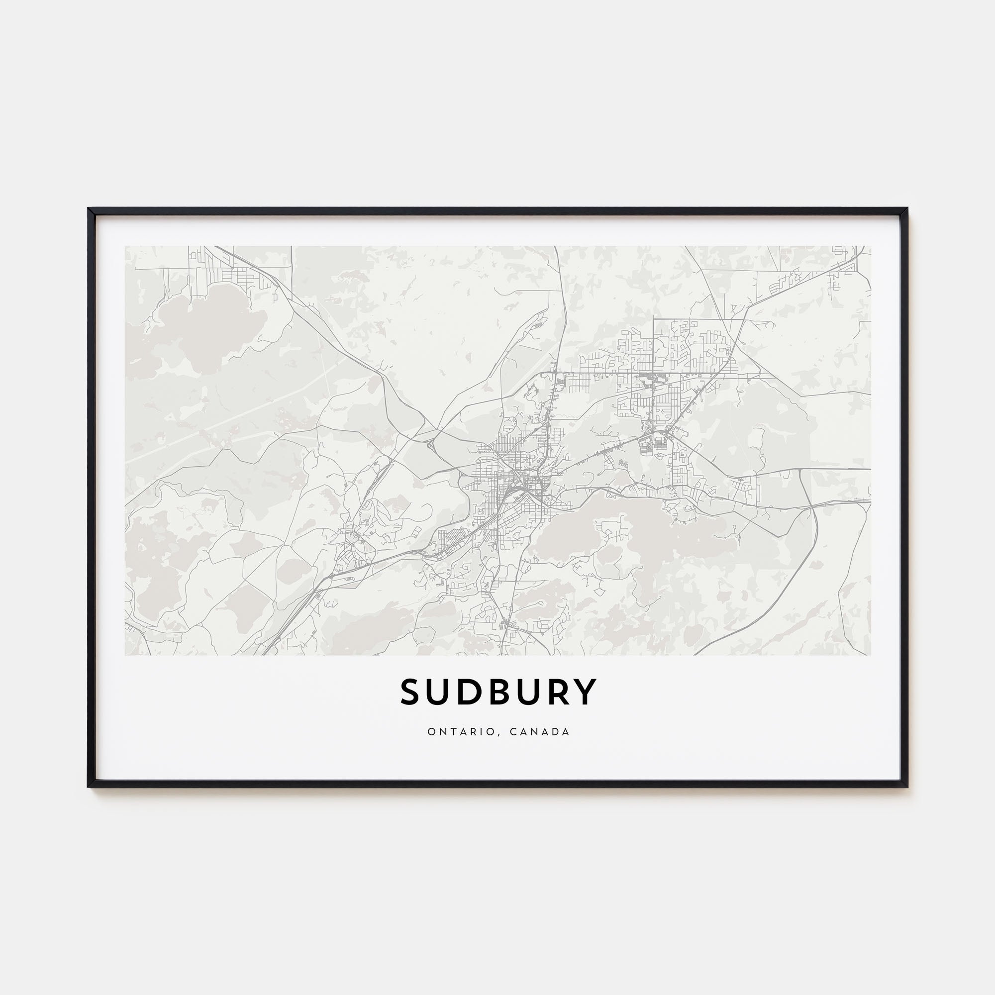 Sudbury Map Landscape Poster