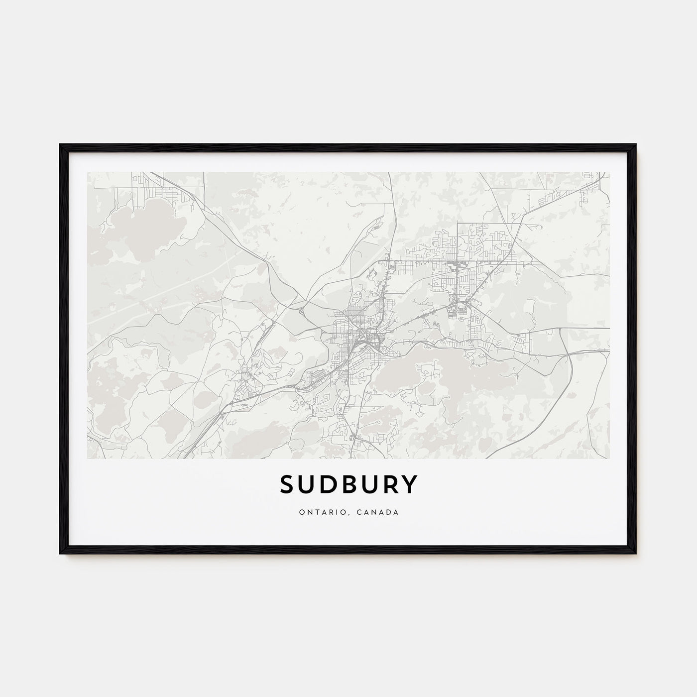 Sudbury Map Landscape Poster