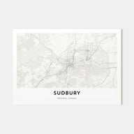 Sudbury Map Landscape Poster