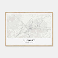 Sudbury Map Landscape Poster