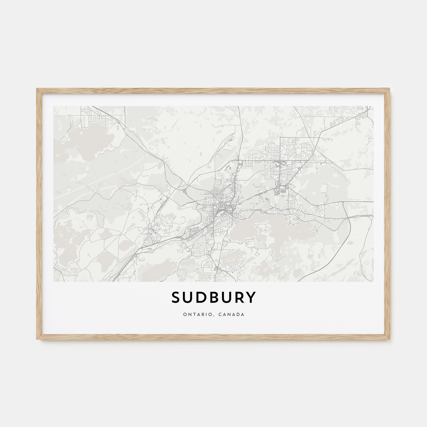 Sudbury Map Landscape Poster
