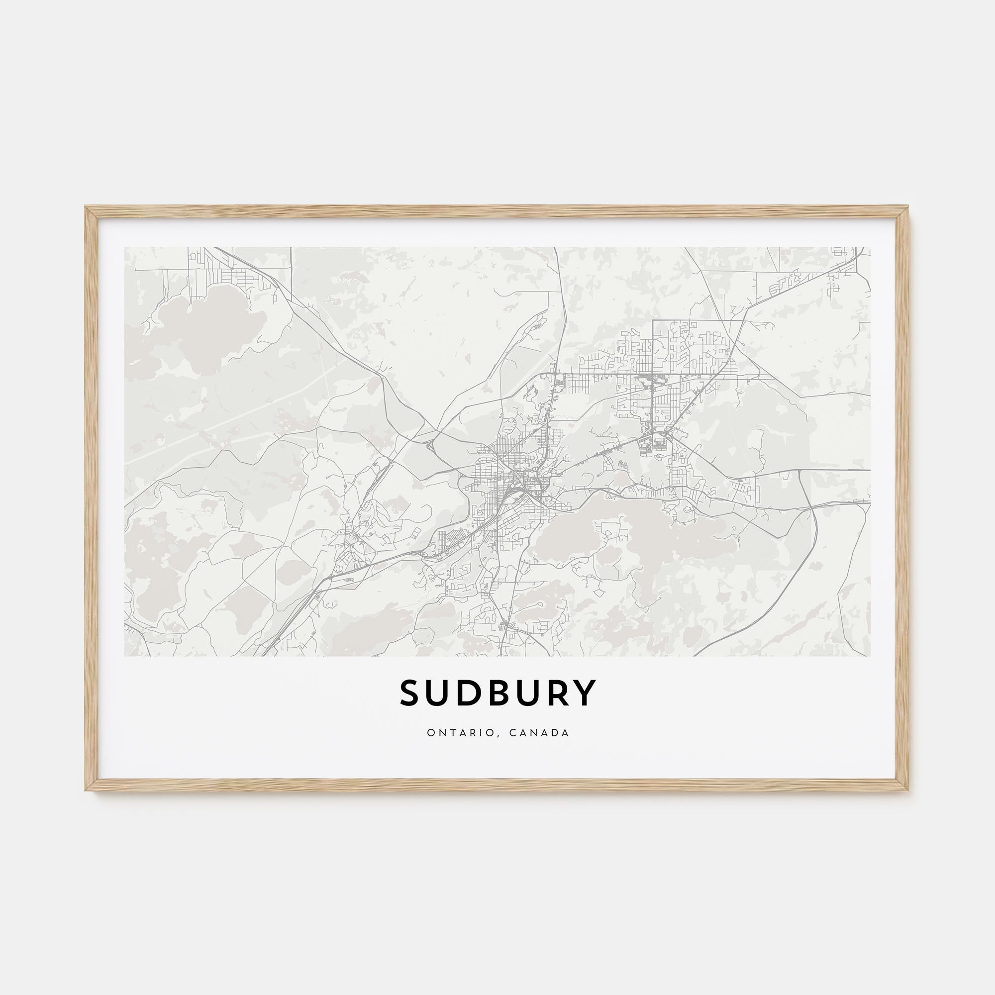 Sudbury Map Landscape Poster