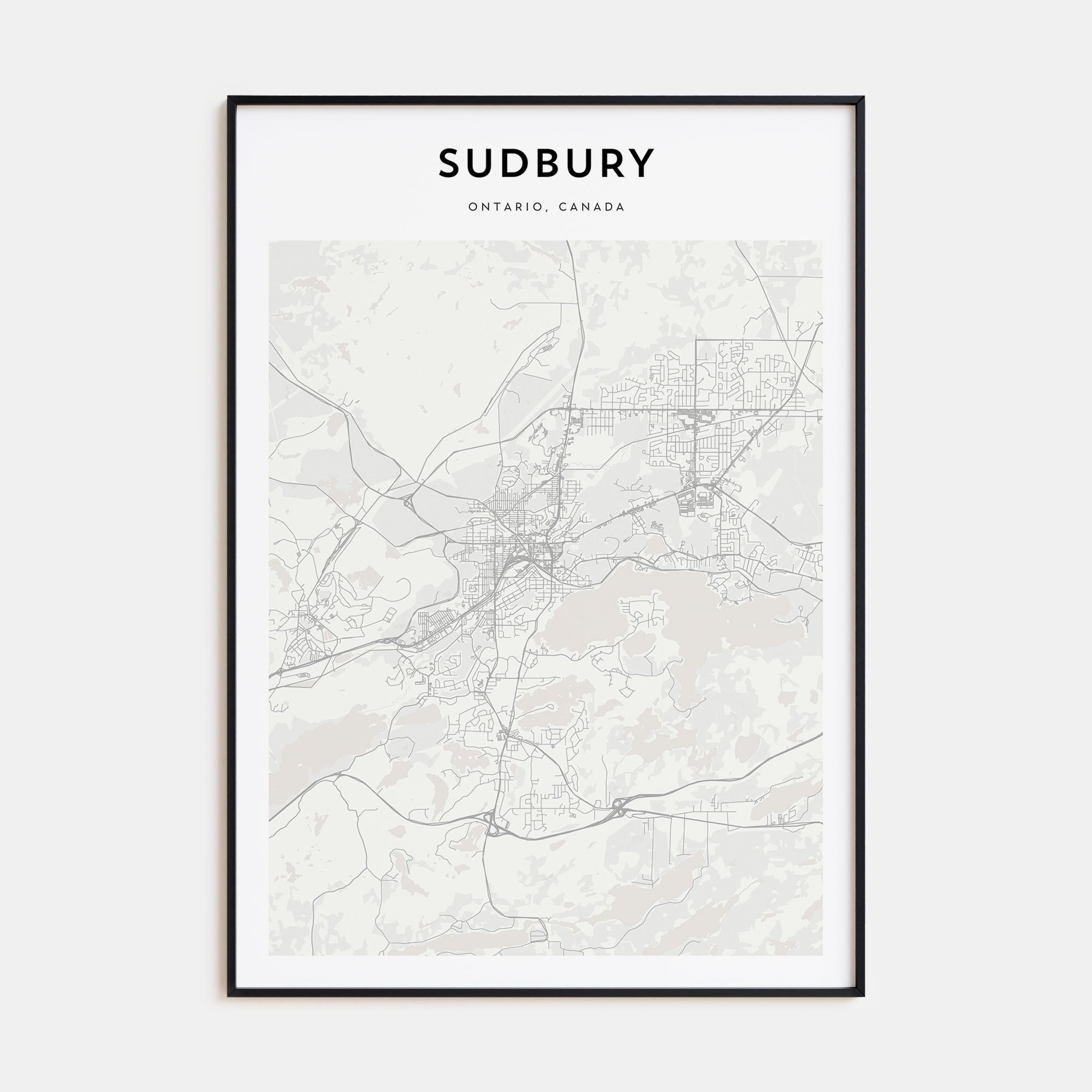 Sudbury Map Portrait Poster