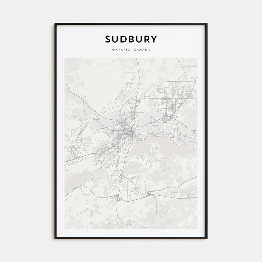 Sudbury Map Portrait Poster