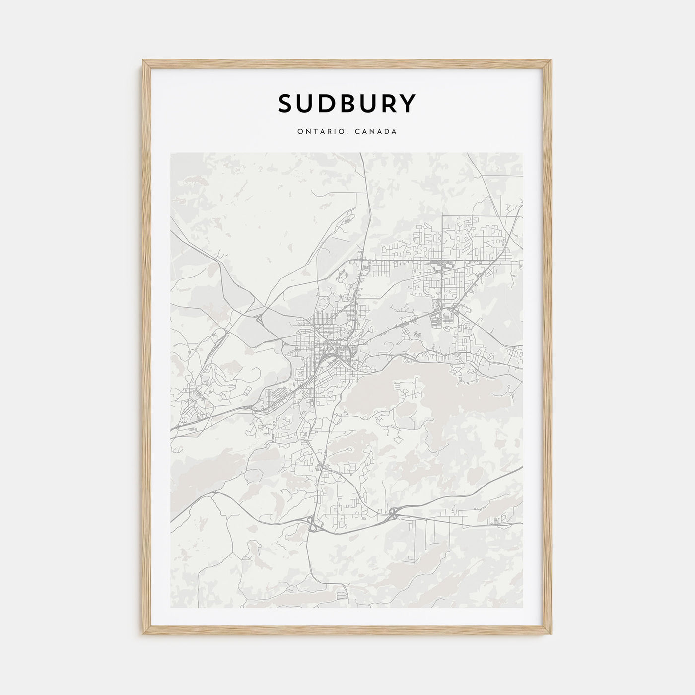 Sudbury Map Portrait Poster