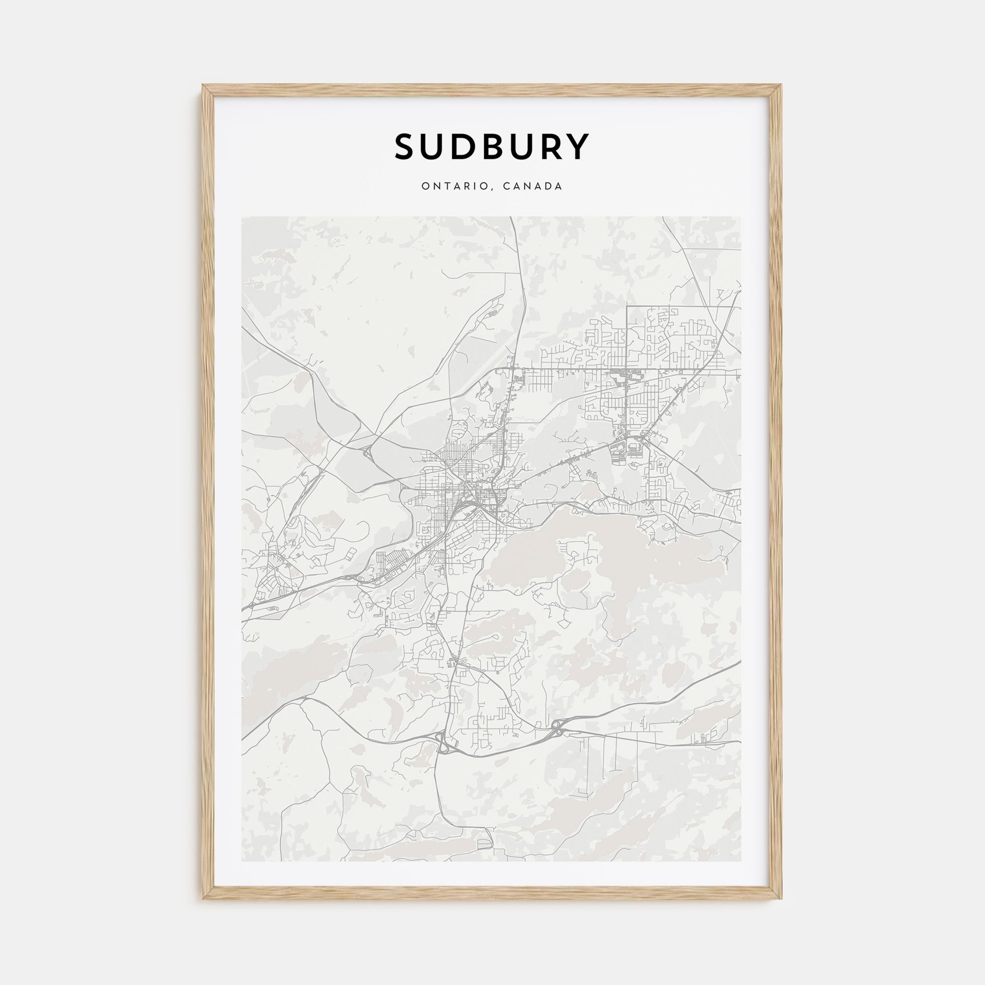Sudbury Map Portrait Poster