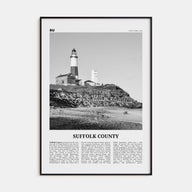 Suffolk County Travel B&W Poster