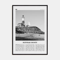 Suffolk County Travel B&W Poster