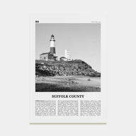 Suffolk County Travel B&W Poster